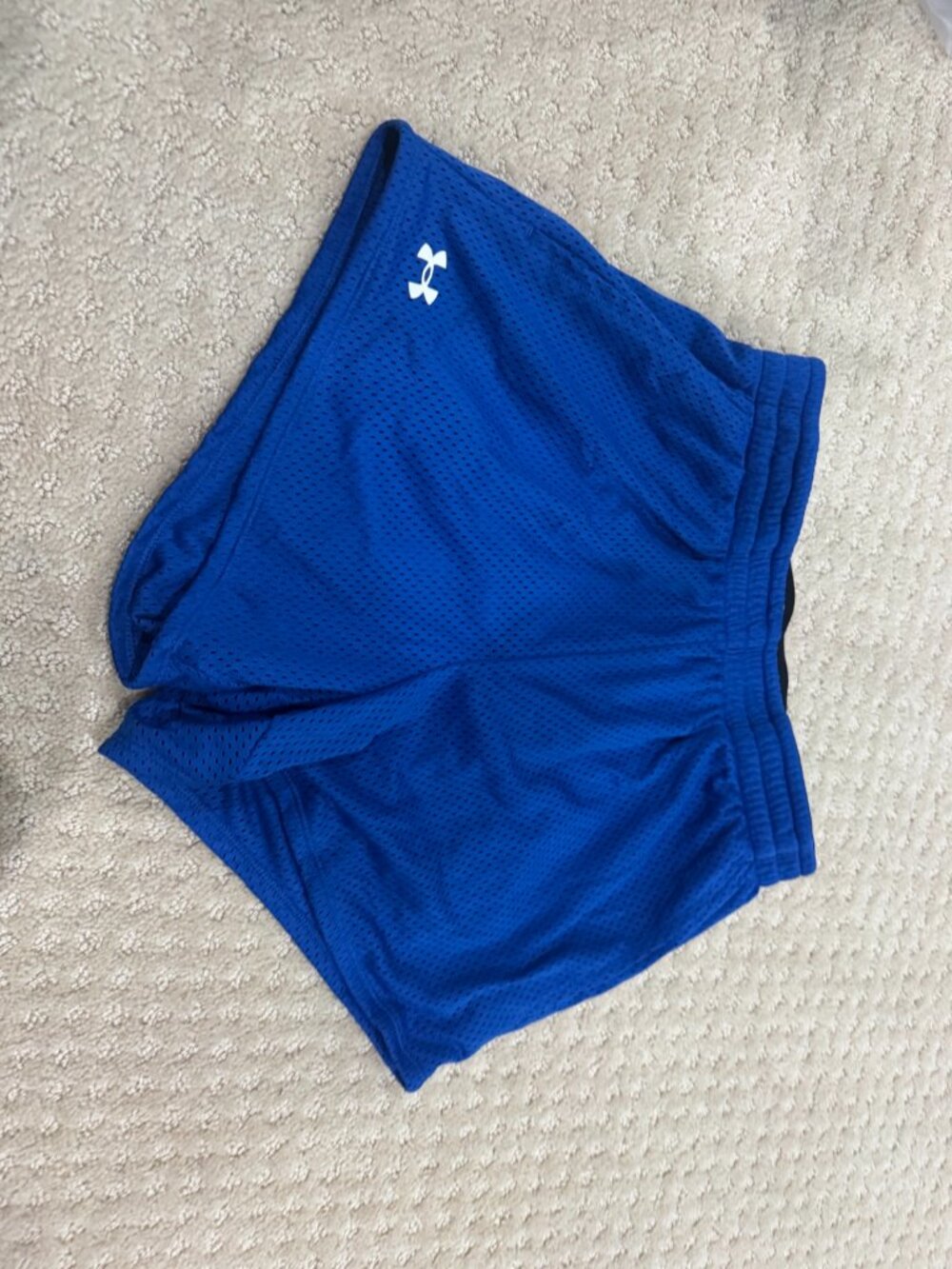Under Armour Blue Mesh Loose Fit Shorts XS